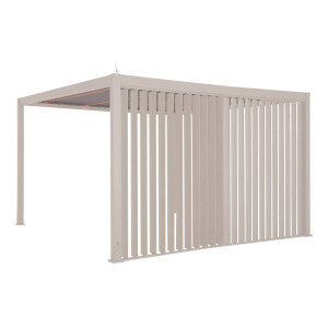 Persienne verticale EVORA Argile Pour Côté 3 m - 2,7 x 2,3 Aluminium traité époxy Hespéride