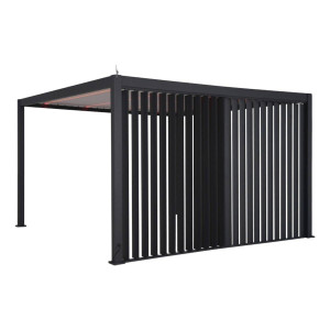 Persienne verticale EVORA Graphite Pour Côté 4 m - 3,7 x 2,3 Aluminium traité époxy Hespéride