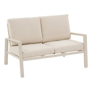Canapé de jardin LUZANE Argile 2 places - Aluminium traité époxy, Polyester Hespéride