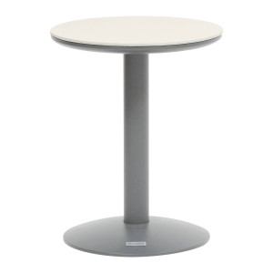 Table d'appoint de jardin ronde SOLETIA Graphite 40 x 50 cm - Acier Hespéride
