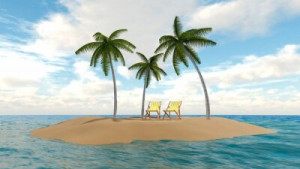 Fototapete Andere Urlaub, Palme, Strandkorb, Entspannung, Sonne