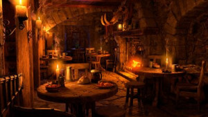 Fototapete Andere Mittelalter, inn, alt, Illustration, Haus