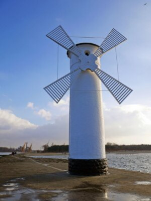 Fototapete Andere Windmühle, Meer, Strand, Wahrzeichen, ansehen