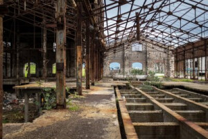 Fototapete Andere aufgegeben, Betrieb, alt, Gebäude, Industrie