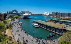 Fototapete australien, Brücke, Rundschreiben, Stadt, Stadtlandschaft