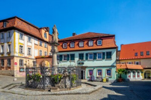 Fototapete Marktplatz, Stadtverwaltung, Kirche, Franken, bavaria