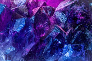Fototapete Andere Kristall, Amethyst, abstrakt, blau, Mineral