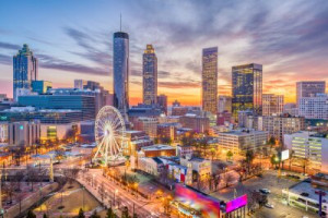 Fototapete atlanta, georgia, Innenstadt, Skyline, Stadt