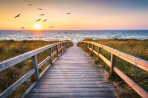 Fototapete Andere Düne, Hintergrund, Sonnenuntergang, Strand, Nordsee