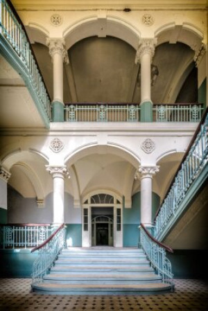 Fototapete Andere berlin, Geisterstadt, gang, Sanatorium, städtischen