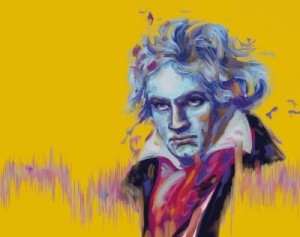 Fototapete Andere beethoven, Gesicht, art, Vektor, Illustration