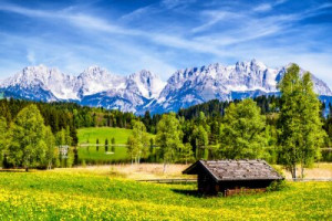 Fototapete Andere Berg, Österreich, Herbst, blau, europa