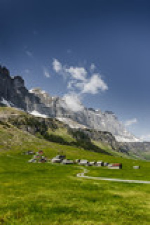 Fototapete Andere Dorf, montieren, Berg, Alpen, Spitze