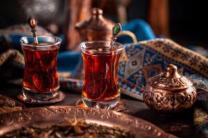 Fototapete Türkisch, Tee, Truthahn, Hintergrund, traditionellen