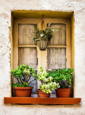 Fototapete Fenster red, braun, alt, rustikal, Wand