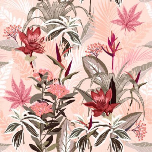 Fototapete Muster, floral, Blume, nahtlose, Vektor