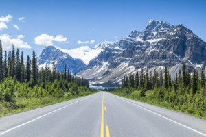 Fototapete Andere Straße, Berg, Landschaft, Autobahn, Natur