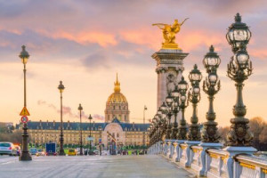Fototapete Paris Gold, art, ansehen, alten, Wasser