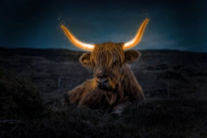 Fototapete Andere Stier, Kuh, Tier, Rinder, Leiter