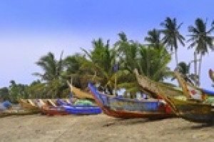 Fototapete malen, Schiff, Sand, Farbe, blau
