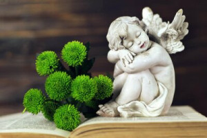 Fototapete Andere Cherub, Engel, Vormund, schlafend, Kondolenzschreibe