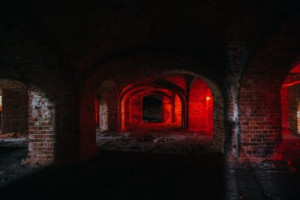Fototapete Andere Dungeon, Keller, gewölbten, aufgegeben, Katakombe