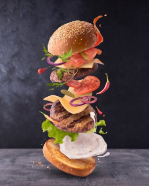 Fototapete Andere amerikanisch, Hintergrund, Rindfleisch, big, Brot