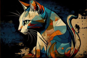 Fototapete Andere cat, Tier, picasso, abstrakte Kunst, art