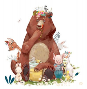 Fototapete Geburtstag, niedlich, Illustration, cartoon, Zeichen