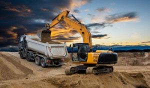 Fototapete Baustelle, schaufeln, Bau, arbeiten, Straße