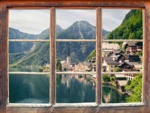 Fototapete Fenster Hintergrund, reisen, Wanderung, Urlaub, Berg