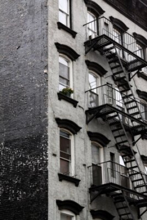 Fototapete Andere Notausgang, Treppe, Notfall, Flucht, Eisen
