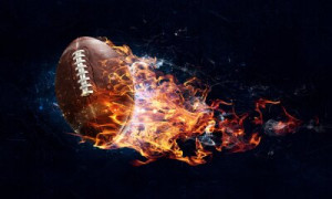 Fototapete Feuer, dunkel, Flamme, Fußball, Rugby