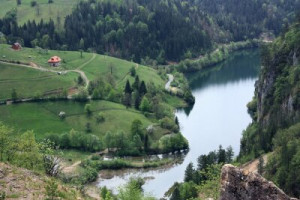 Fototapete Fluss, Land, Berg, Landschaft, aussehen