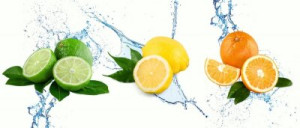 Fototapete Andere Frische, Obst, Zitrone, Orange, Wasser