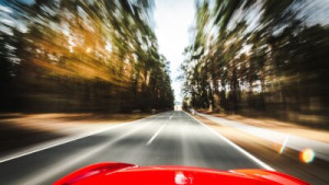 Fototapete Andere beschleunigen, Wald, fahren, Sportwagen, Bewegungsun