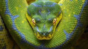 Fototapete Schlange, grün, Reptil, Tier, Python