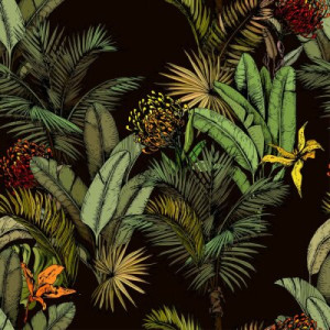 Fototapete tropischen, palm, Dschungel, floral, Orchidee