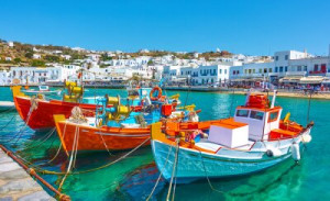Fototapete Andere Schiff, Fischerei, Mykonos, Griechenland, Port