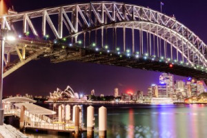 Fototapete Haus, Brücke, Sydney, australien, Hafen