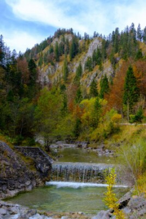 Fototapete Andere bavaria, Herbst, Wasser, Indian Summer, Fluss