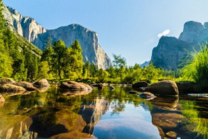 Fototapete See, Berg, Landschaft, Wasser, Natur