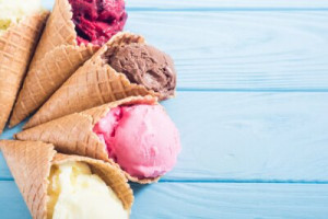 Fototapete Andere Eis, Sahne, Kegel, Hintergrund, Waffel