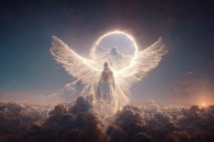 Fototapete Andere glühen, surreal, religiösen, Ewigkeit, Flügel