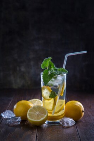 Fototapete Andere Limonade, Blatt, Frische, Saft, Alkohol