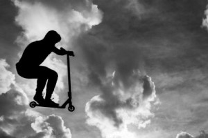 Fototapete Andere Silhouette, Himmel, Sport, Freiheit, Kind