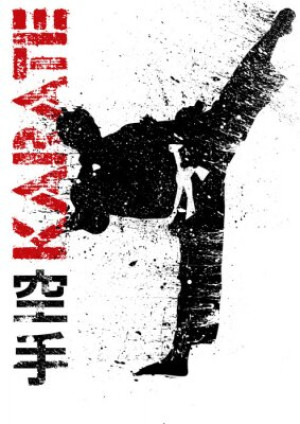 Fototapete Andere art, kämpfen, Silhouette, Kick, Aikido