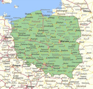 Fototapete Karten polen, Karte, Autobahn, Verkehr, Straße