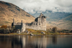 Fototapete loch, Schottland, Schloss, awe, Festung