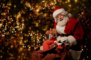 Fototapete Andere Weihnachten, sankt, Spielzeug, Geschenk, bag